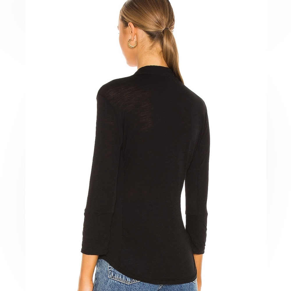 James Perse Black Button-Up Women's Top - Picture 3 of 5